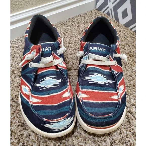 Ariat Hilo Men’s 9EE Wide Serape Canvas Shoes Centinela Style 10042581 Lace Up - Picture 2 of 10